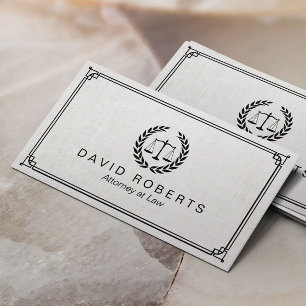 Professional Attorney at Law Simple Framed Business Card