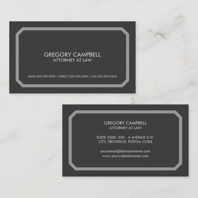 Professional Attorney Business Card (Front/Back)