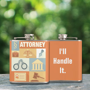 Professional Attorney Iconic Designed Hip Flask