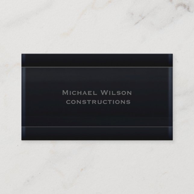 Professional attractive elegant  black business card (Front)
