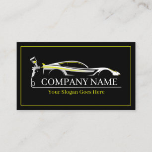 Professional Auto Body Paint Shop Automotive  Business Card