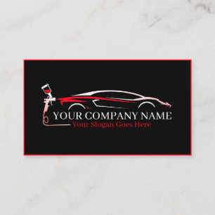 Professional Auto Body Paint Shop Automotive Business Card