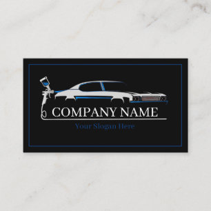Professional Auto Body Paint Shop Automotive  Business Card