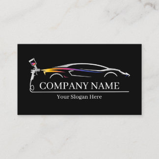 Professional Auto Body Paint Shop Automotive Business Card