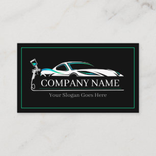 Professional Auto Body Paint Shop Automotive  Business Card
