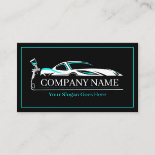 Professional Auto Body Paint Shop Automotive  Business Card
