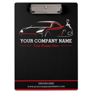 Professional Auto Body Paint Shop Automotive Clipboard