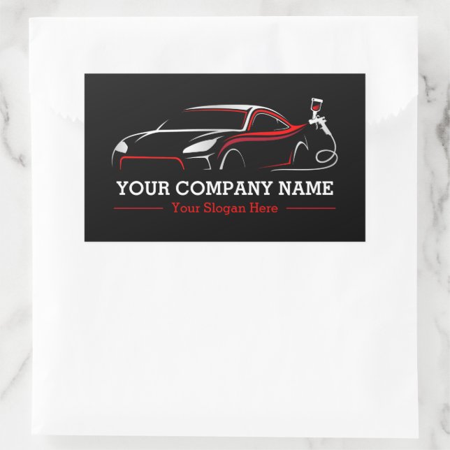 Professional Auto Body Paint Shop Automotive Label (Bag)