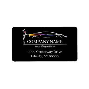 Professional Auto Body Paint Shop Automotive Label
