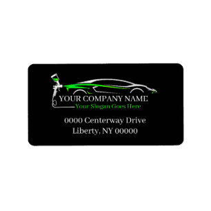 Professional Auto Body Paint Shop Automotive Label