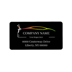 Professional Auto Body Paint Shop Automotive Label