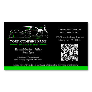 Professional Auto Body Paint Shop Automotive Magnetic Business Card
