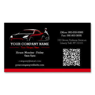 Professional Auto Body Paint Shop Automotive Magnetic Business Card