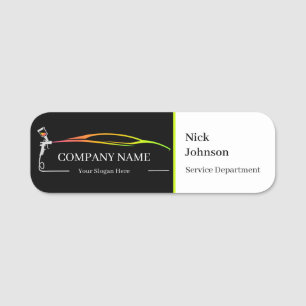 Professional Auto Body Paint Shop Automotive Name Tag