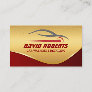 Professional Auto Detailing Car Wash Automotive Business Card