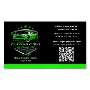 Professional Auto Detailing Car Wash Company Magnetic Business Card
