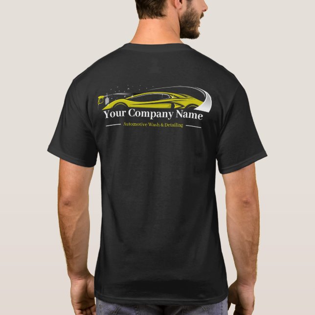 Professional Auto Detailing Car Wash Company T-Shirt (Back)