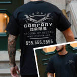 Professional Auto Repair Cool Masculine Mechanic T-Shirt<br><div class="desc">Elevate your auto repair business with our Professional Auto Repair Cool Masculine Mechanic T-Shirt. Designed with your company’s logo on both the front and back, this shirt offers a polished, professional look that’s perfect for your team. Whether you're running a small auto shop or a large automotive repair centre, these...</div>