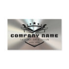 Professional Auto Repair Logo Shiny Metal Mechanic