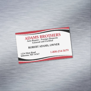 Professional Auto Repair Magnetic Business Card