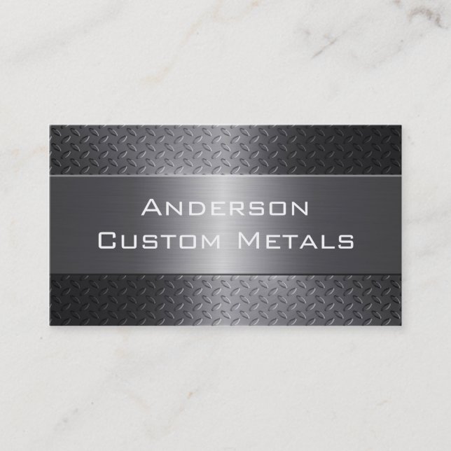 Professional Automotive Industrial Metallic Business Card (Front)