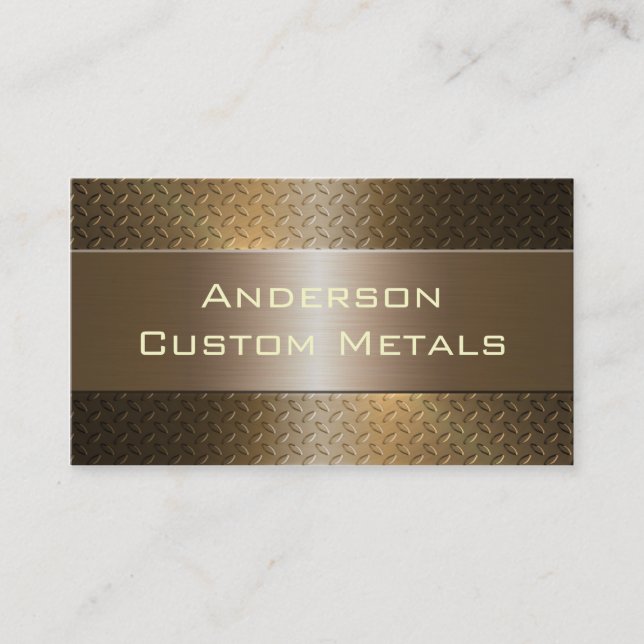 Professional Automotive Industrial Metallic Business Card (Front)