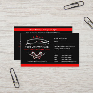 Professional Automotive Repair, Auto Mechanic Business Card