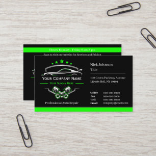 Professional Automotive Repair, Auto Mechanic Business Card