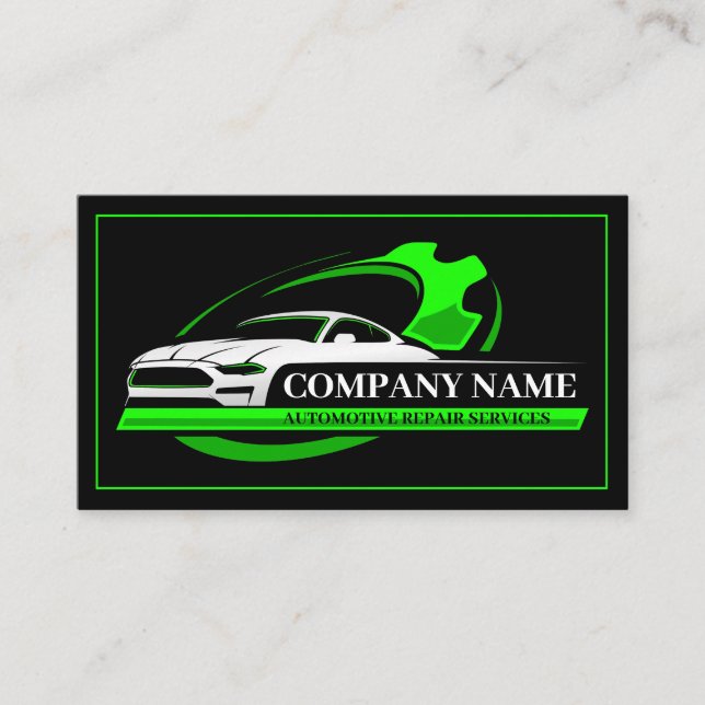 Professional Automotive Repair, Auto Mechanic Business Card (Front)