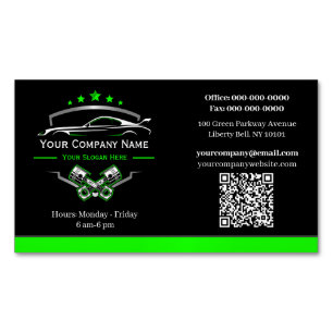 Professional Automotive Repair, Auto Mechanic Magnetic Business Card