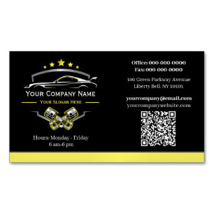 Professional Automotive Repair, Auto Mechanic Magnetic Business Card