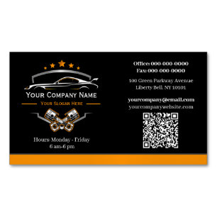 Professional Automotive Repair, Auto Mechanic Magnetic Business Card
