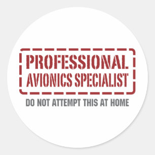 Professional Avionics Specialist Classic Round Sticker