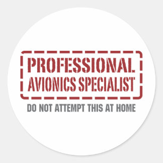 Professional Avionics Specialist Classic Round Sticker