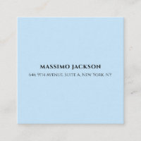 Professional baby blue modern minimalist name