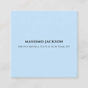 Professional baby blue modern minimalist name enclosure card