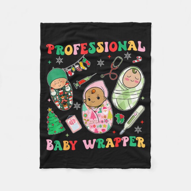 Professional Baby Wrappers Nicu Mother Baby Nurse  Fleece Blanket (Front)