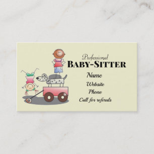Professional Babysitter Business Cards