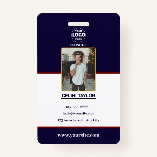 Professional Badge: Customise with Your Photo  ID Badge (Front)