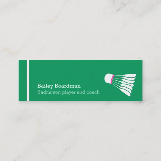 Professional badminton female coach business cards (Front)