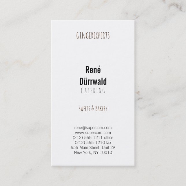 Professional Bakery Business Card (Front)