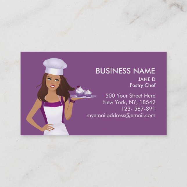 Professional Baking Business Card (Front)
