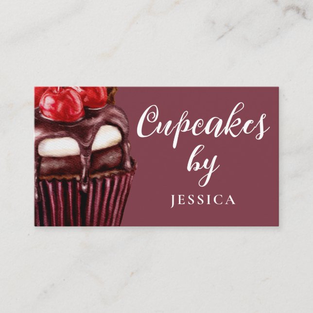 Professional Baking Cupcakes Catering  Business Card (Front)