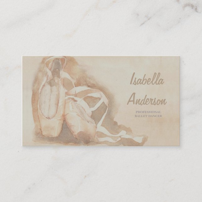 Professional Ballet Dancer Studio Theatre Card (Front)
