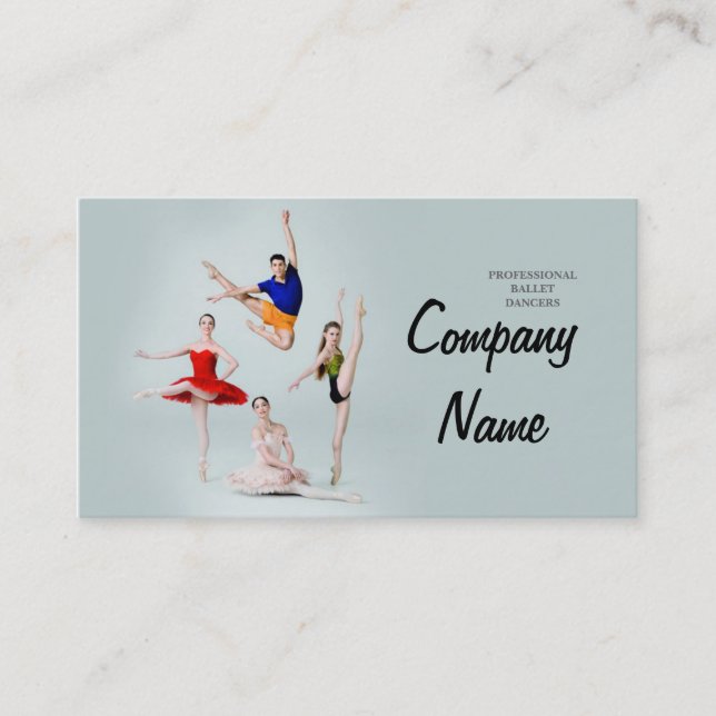 Professional Ballet Dancer Studio Theatre Card (Front)