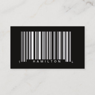 professional bar code design business card