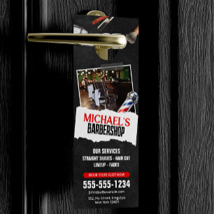 Professional Barber Shop Pole Hairdresser Shaving Door Hanger