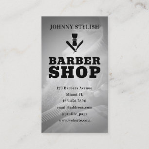 Professional barber style with logo  business card