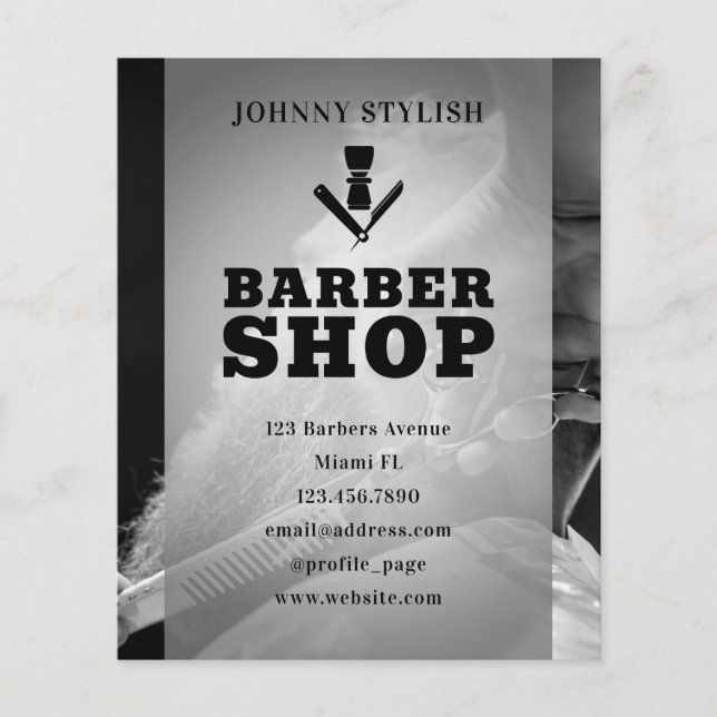 Professional barber style with logo flyer (Front)