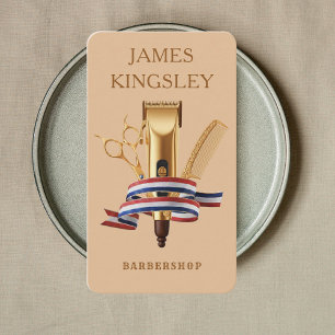 Professional Barbershop Haircut Barber's Rustic Business Card